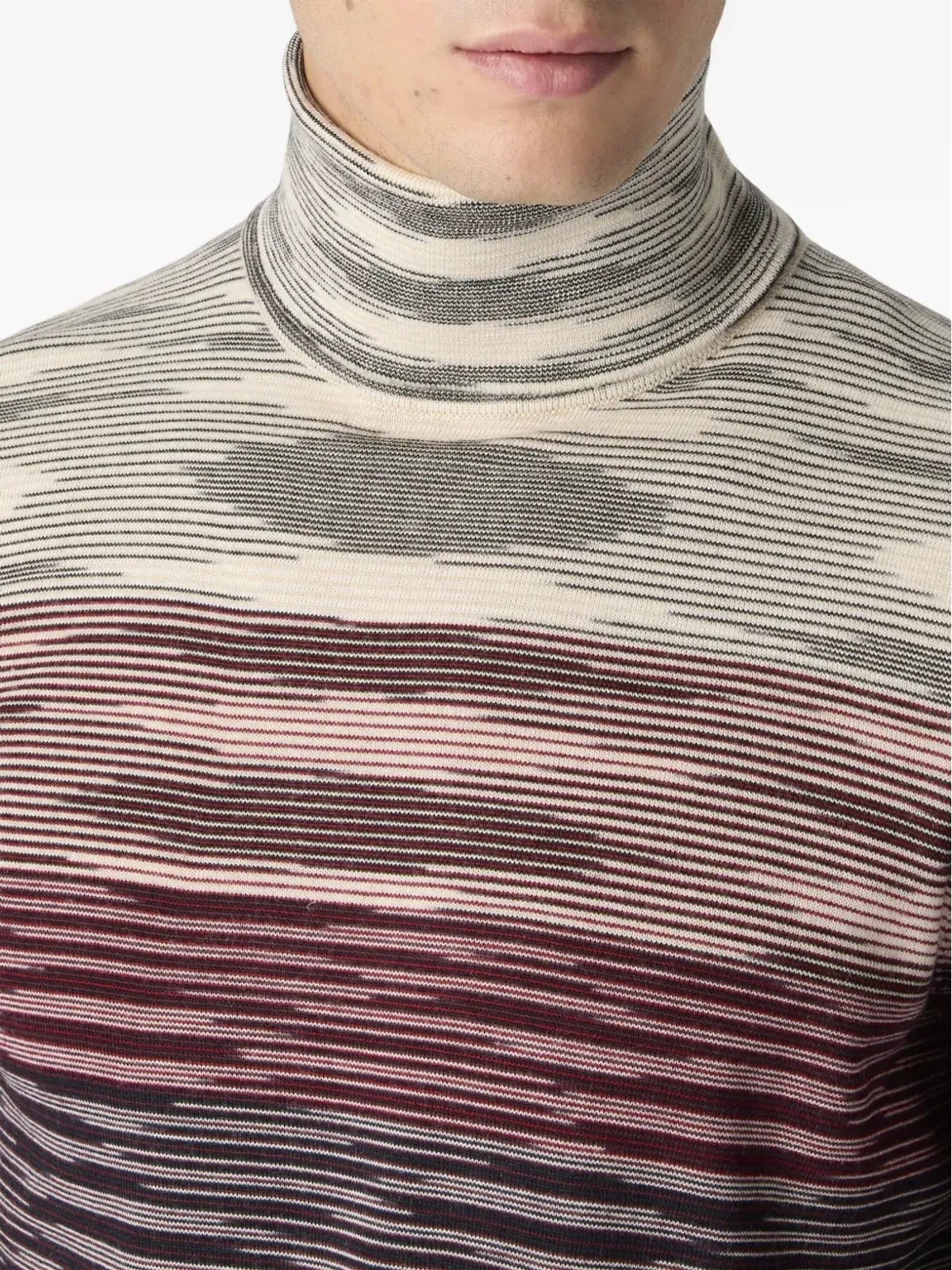 Missoni ロールネック・ストライプセーター - 画像4