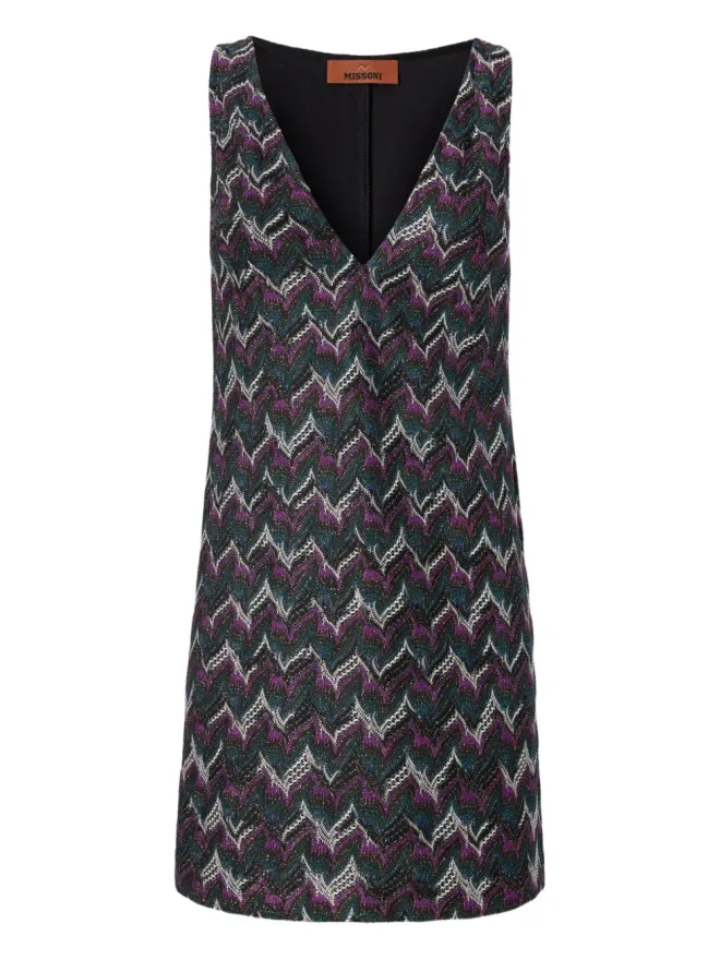 Missoni Missoni ジグザグ柄ノースリーブミニドレスの商品画像