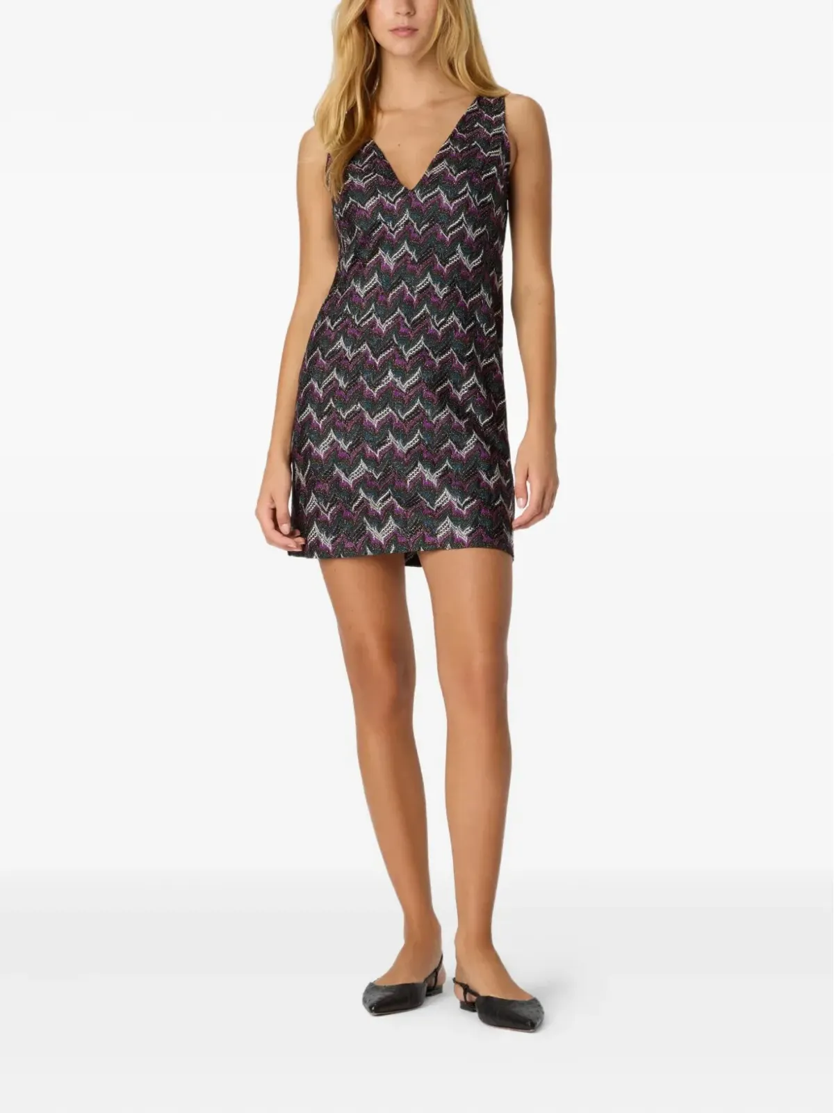 Missoni ジグザグ柄ノースリーブミニドレス - 画像2