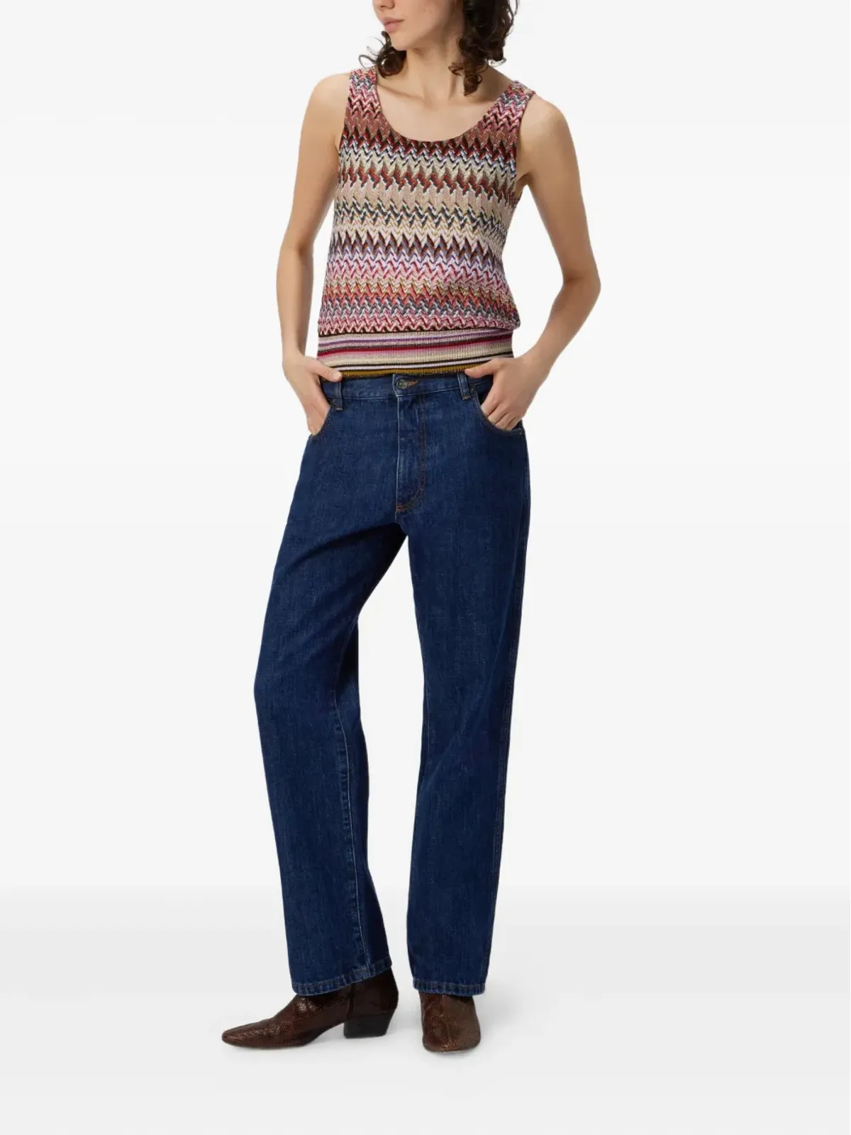 Missoni ファイブポケットコットン ブーツカットジーンズ - 画像2