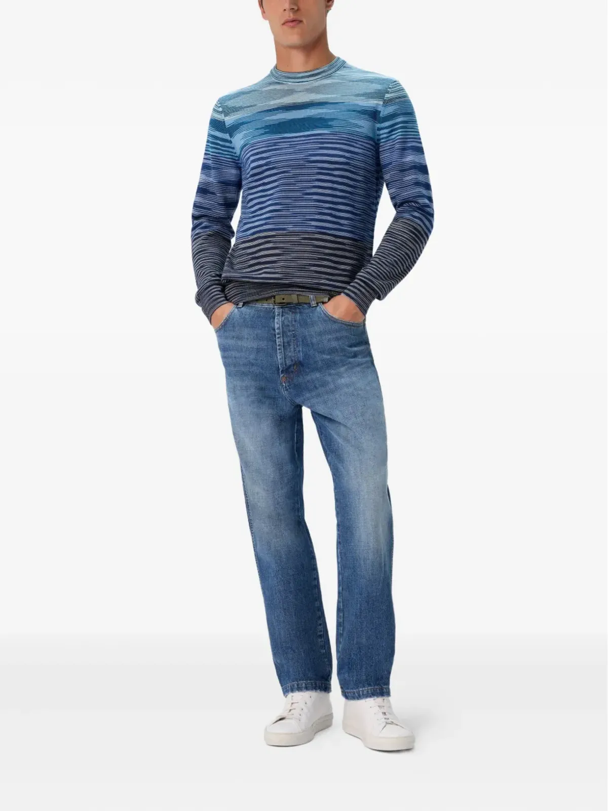 Missoni ストライプ波形セーター ブルー - 画像2