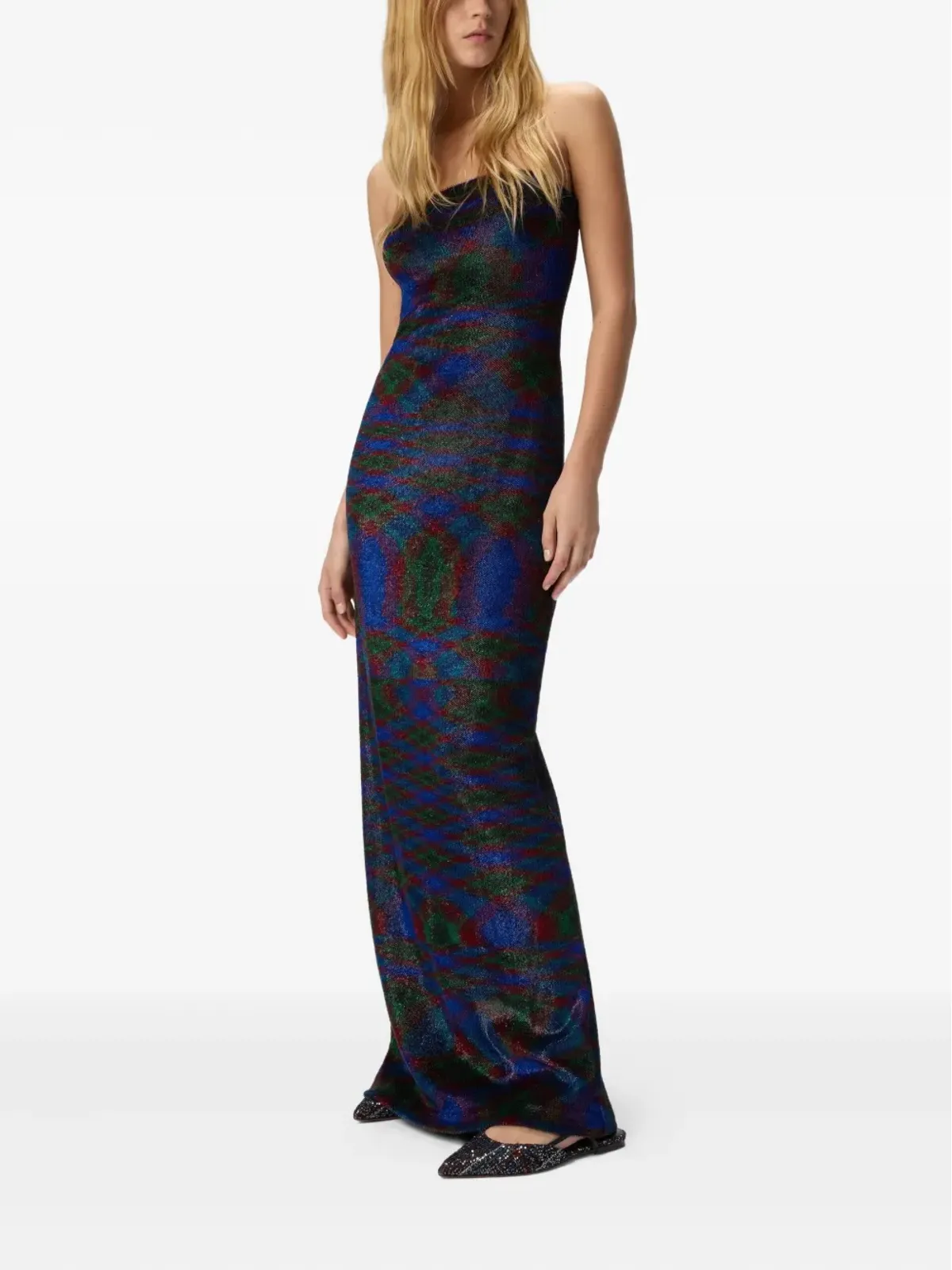 Missoni strapless patterned maxi dress - Blue - 画像2