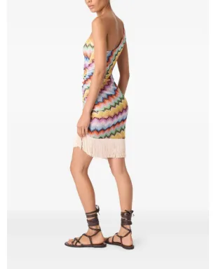 Missoni ジグザグフリンジミニドレス - サムネイル4