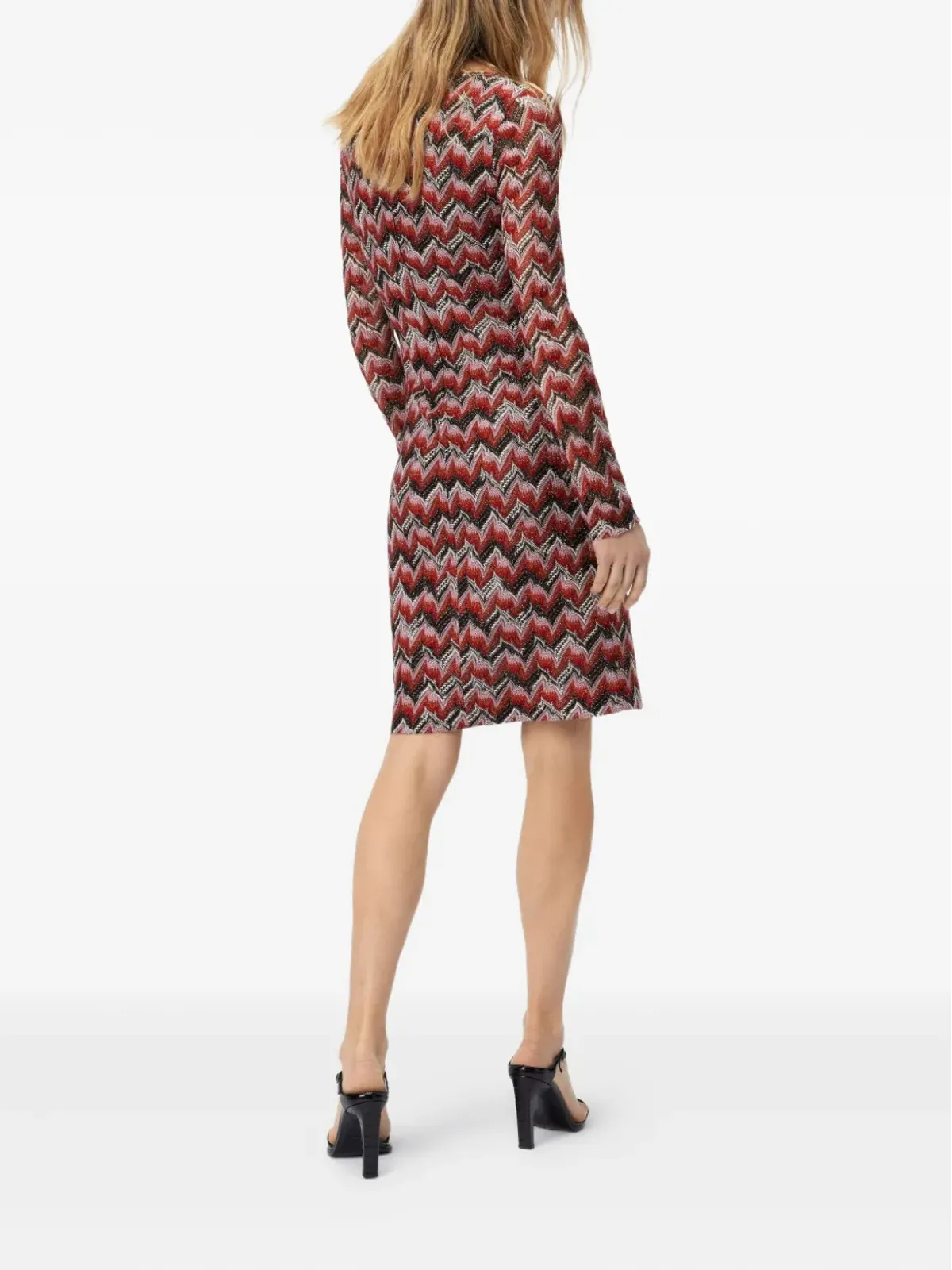 Missoni チェブロン柄長袖ミディドレス - 画像3