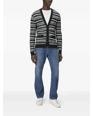 Missoni ジグザグ柄カーディガン - Blue - サムネイル2