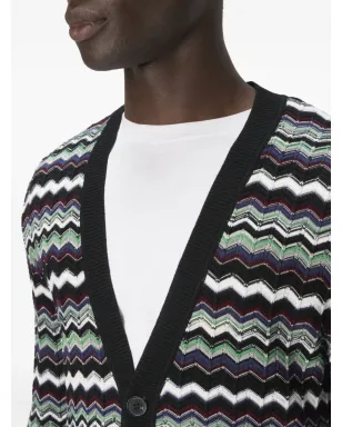Missoni ジグザグ柄カーディガン - Blue - サムネイル4