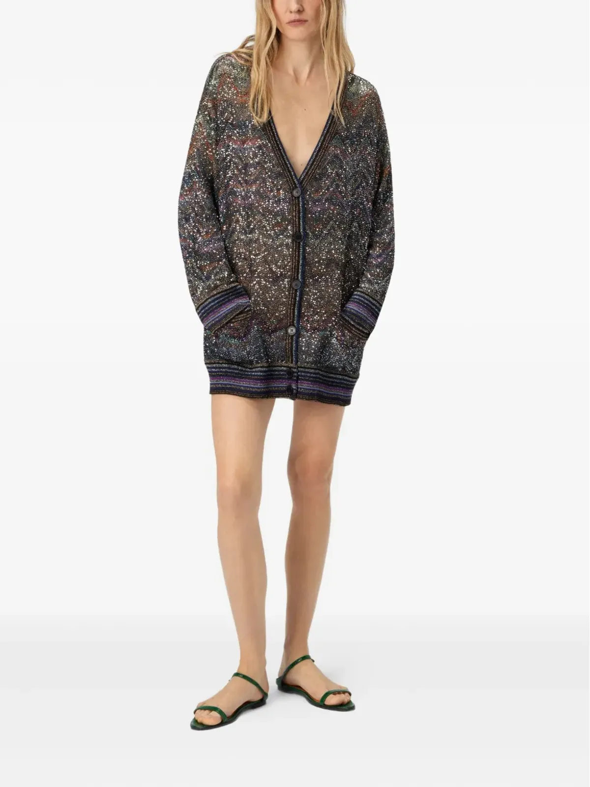 Missoni ボタン留め付きカーディガン ブラック - 画像2