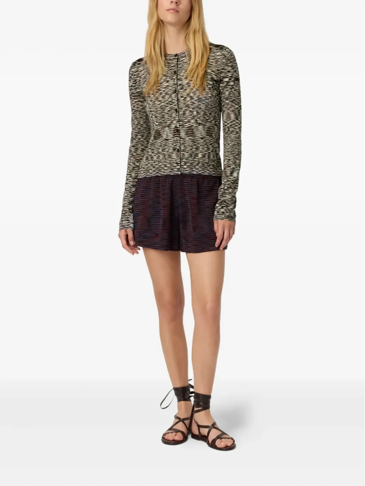 Missoni パターン柄ウール混紡カーディガン - ブラック - 画像2