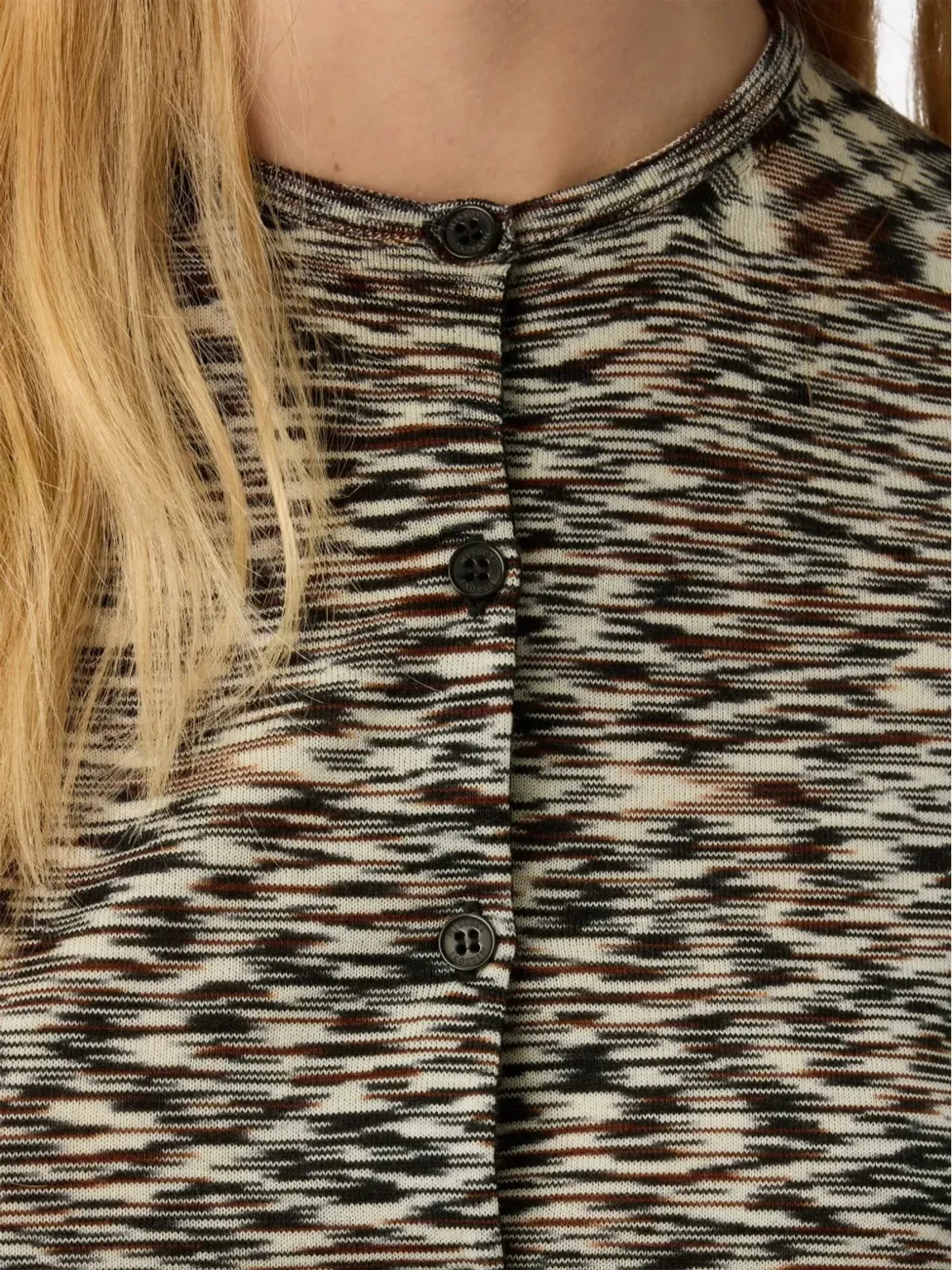 Missoni パターン柄ウール混紡カーディガン - ブラック - 画像4