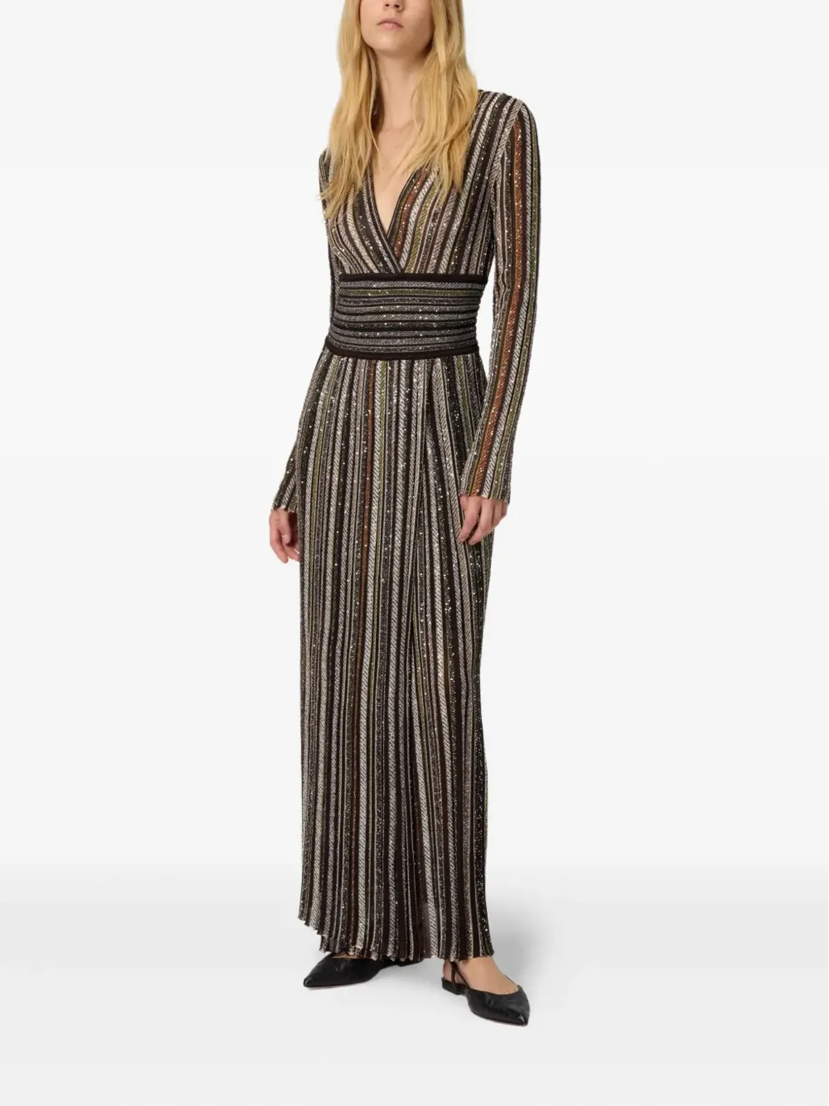 Missoni ストライプ装飾ドレス - ブラック - 画像2