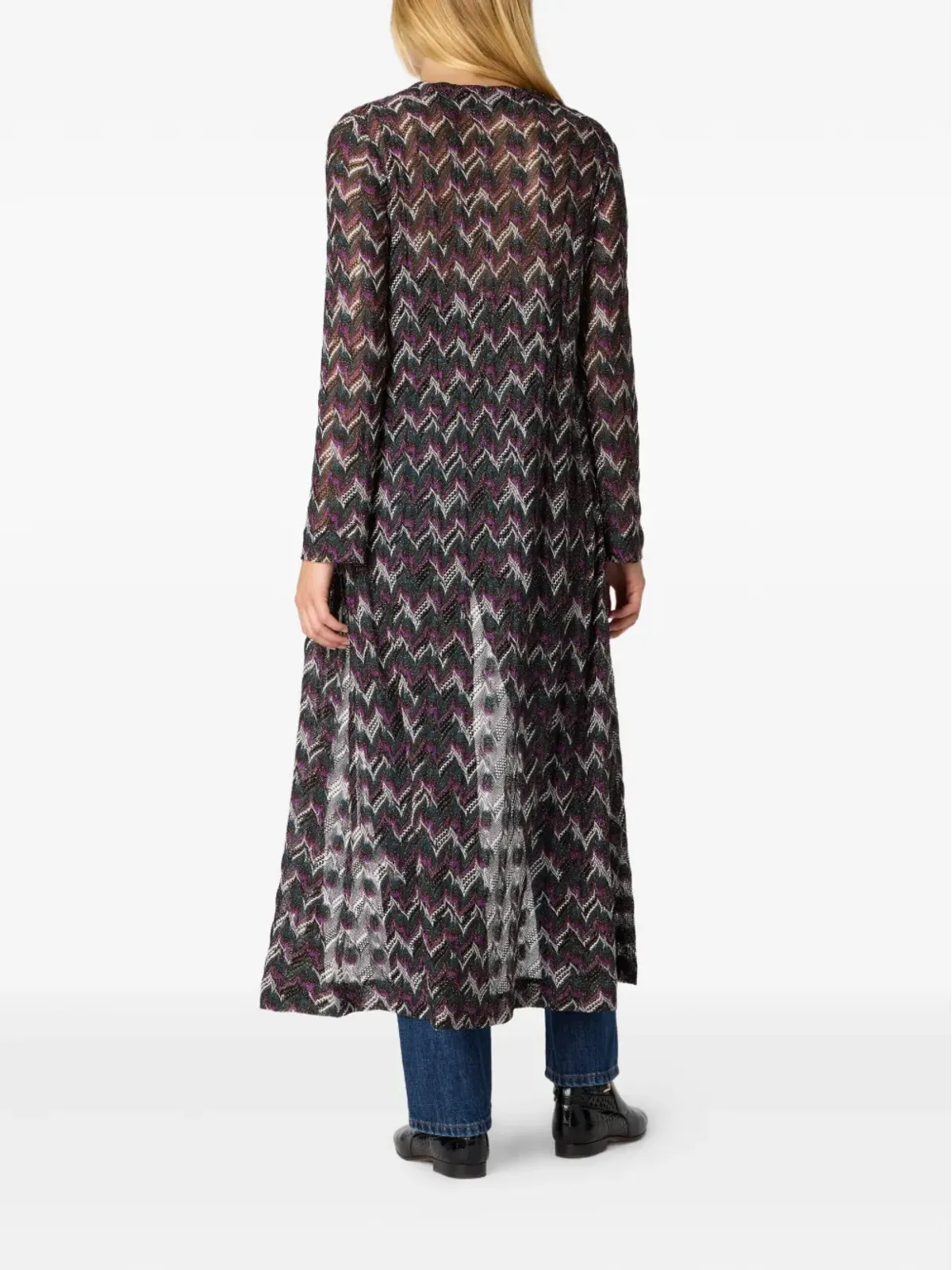 Missoni シェブロン柄ニットカーディガン - ブラック - 画像3