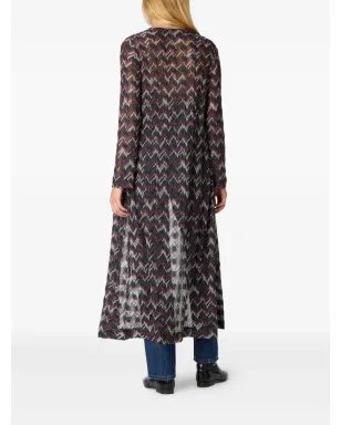 Missoni シェブロン柄ニットカーディガン - ブラック - サムネイル3