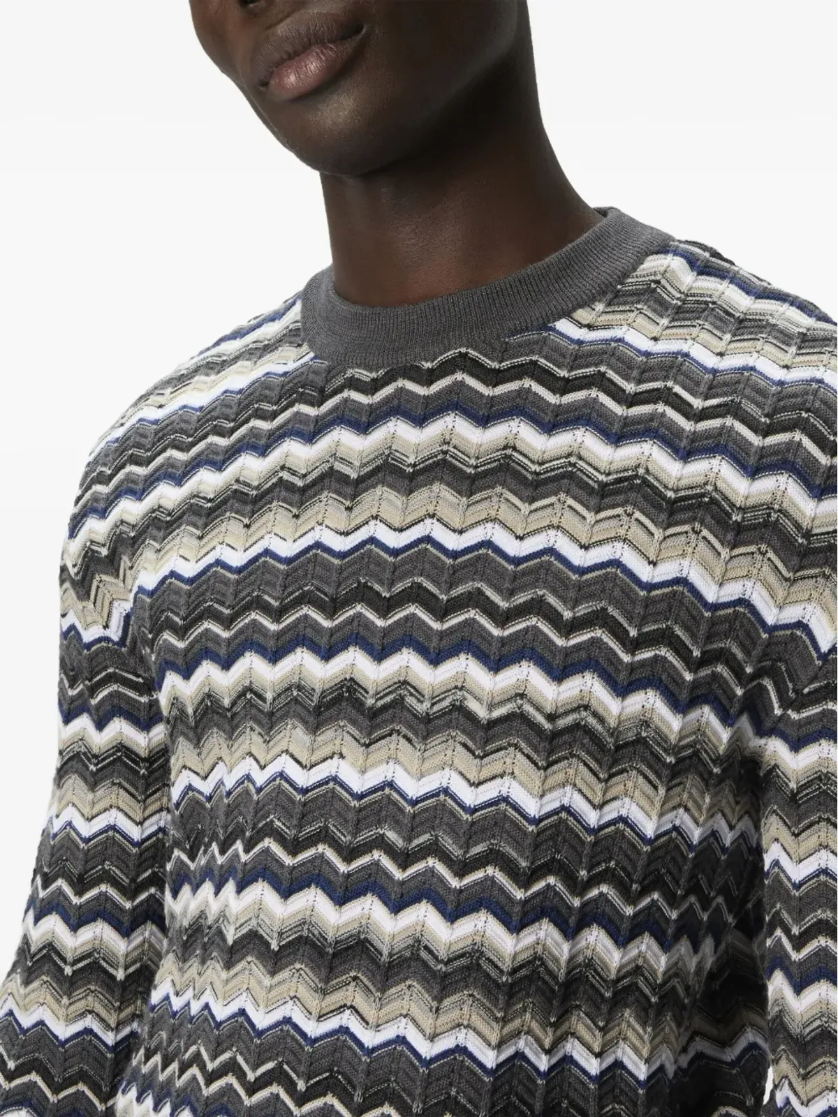Missoni チェブロン柄セーター - グレー - 画像4