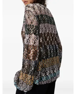 Missoni 花柄レース長袖トップ - サムネイル4