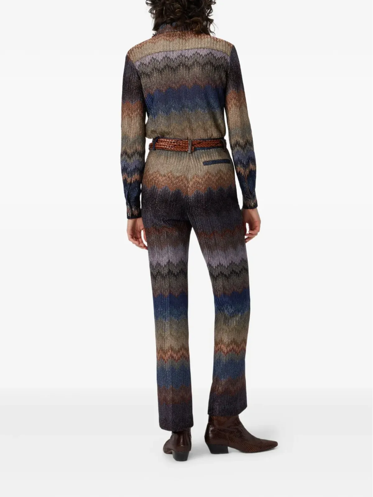 Missoni ジグザグ柄グリッター加工パンツ - 画像3