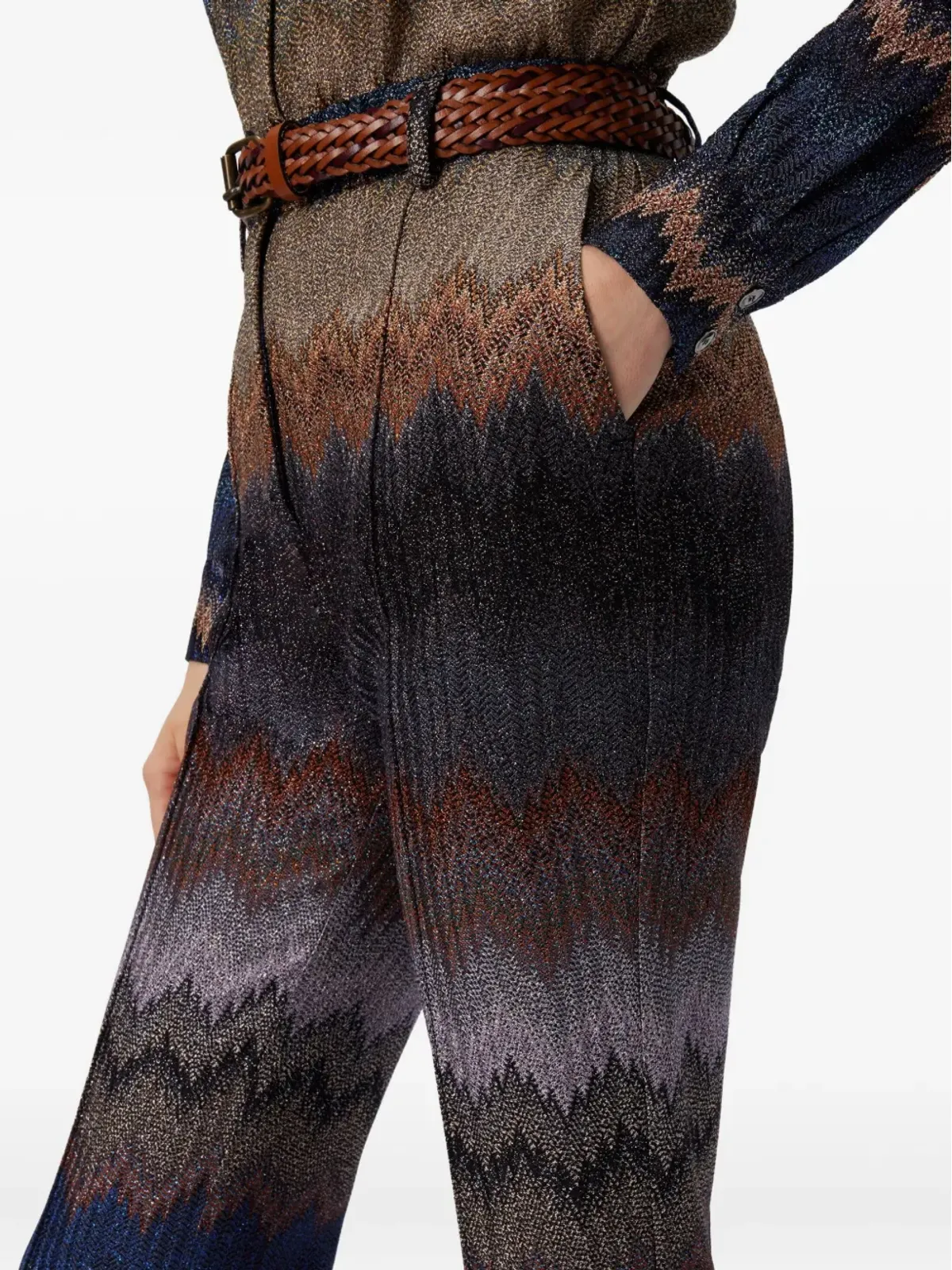 Missoni ジグザグ柄グリッター加工パンツ - 画像4