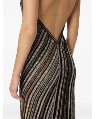 Missoni ホルターネックストライプマキシドレス - サムネイル4