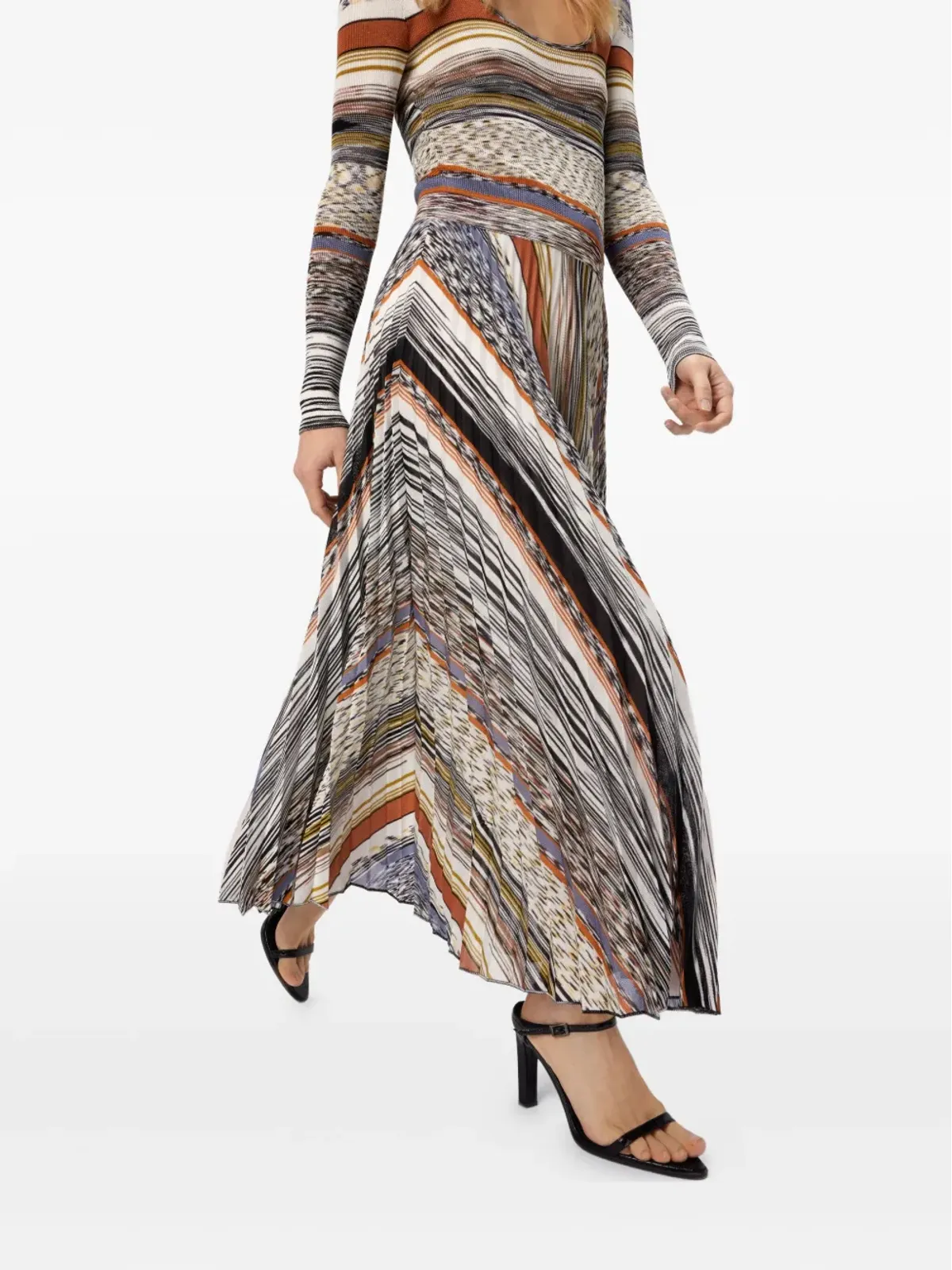 Missoni ストライプ柄ミディドレス - 画像4