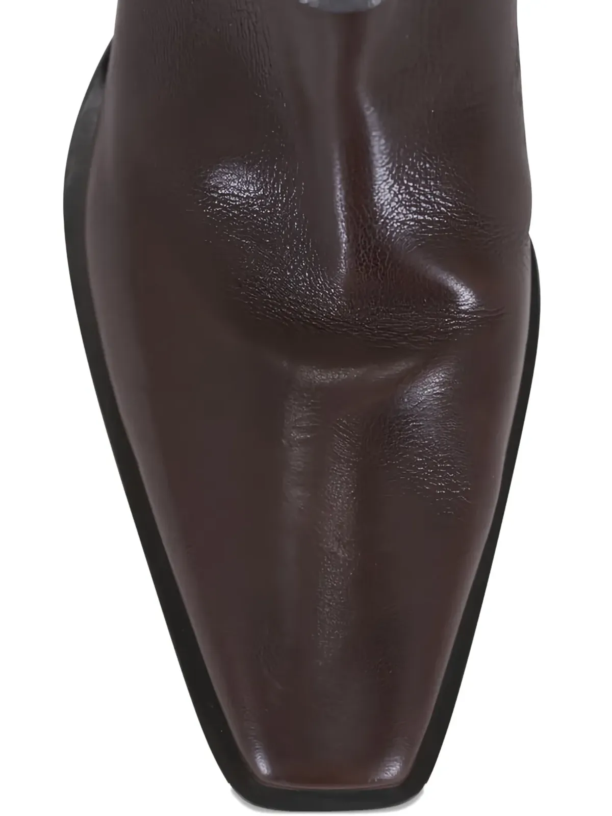 Brunello Cucinelli ブラウンレザー カウボーイブーツ - 画像4