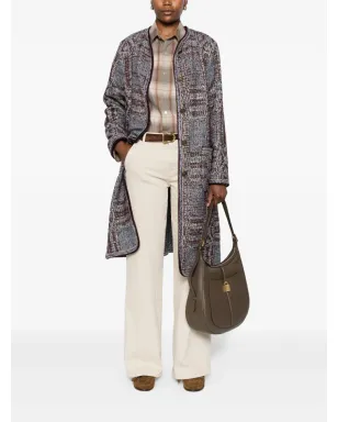 ETRO ブークレ・ジャカードコート - グレー - サムネイル2