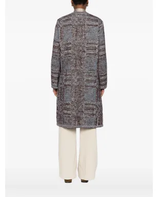 ETRO ブークレ・ジャカードコート - グレー - サムネイル4