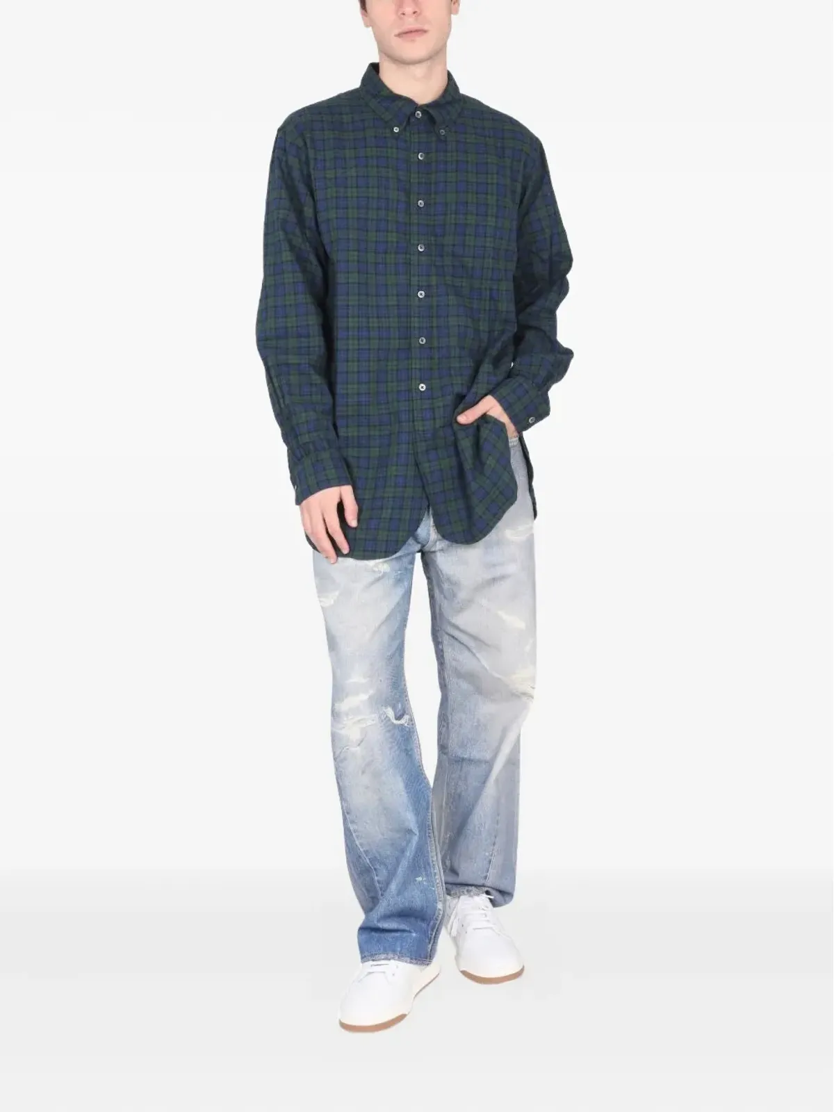 Engineered Garments チェック柄シャツ ブルー - 画像2