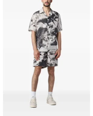 MSGM グラフィックプリント半袖シャツ - グレー - サムネイル3