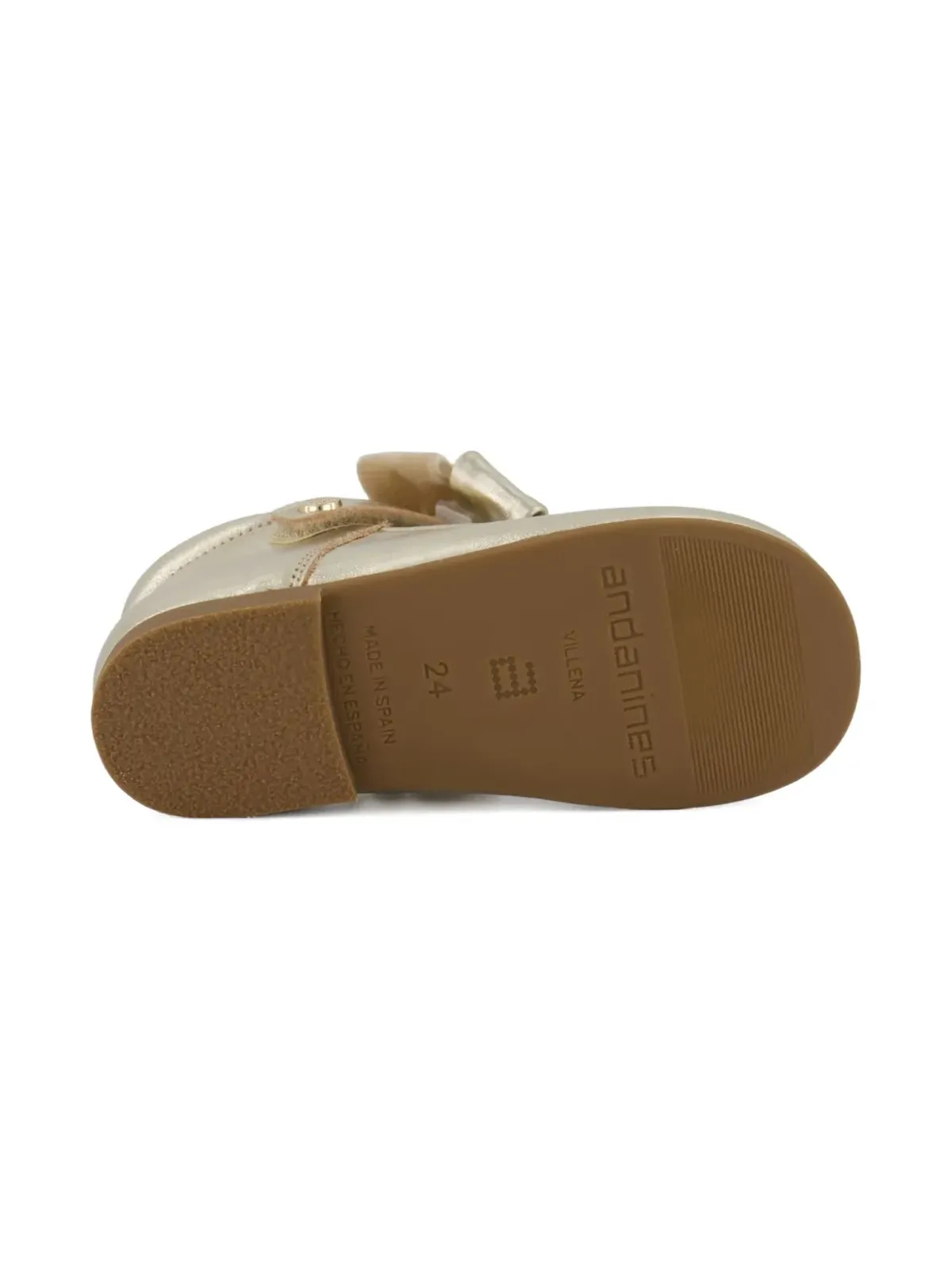 ANDANINES velvet-bow leather ballerinas - 画像3