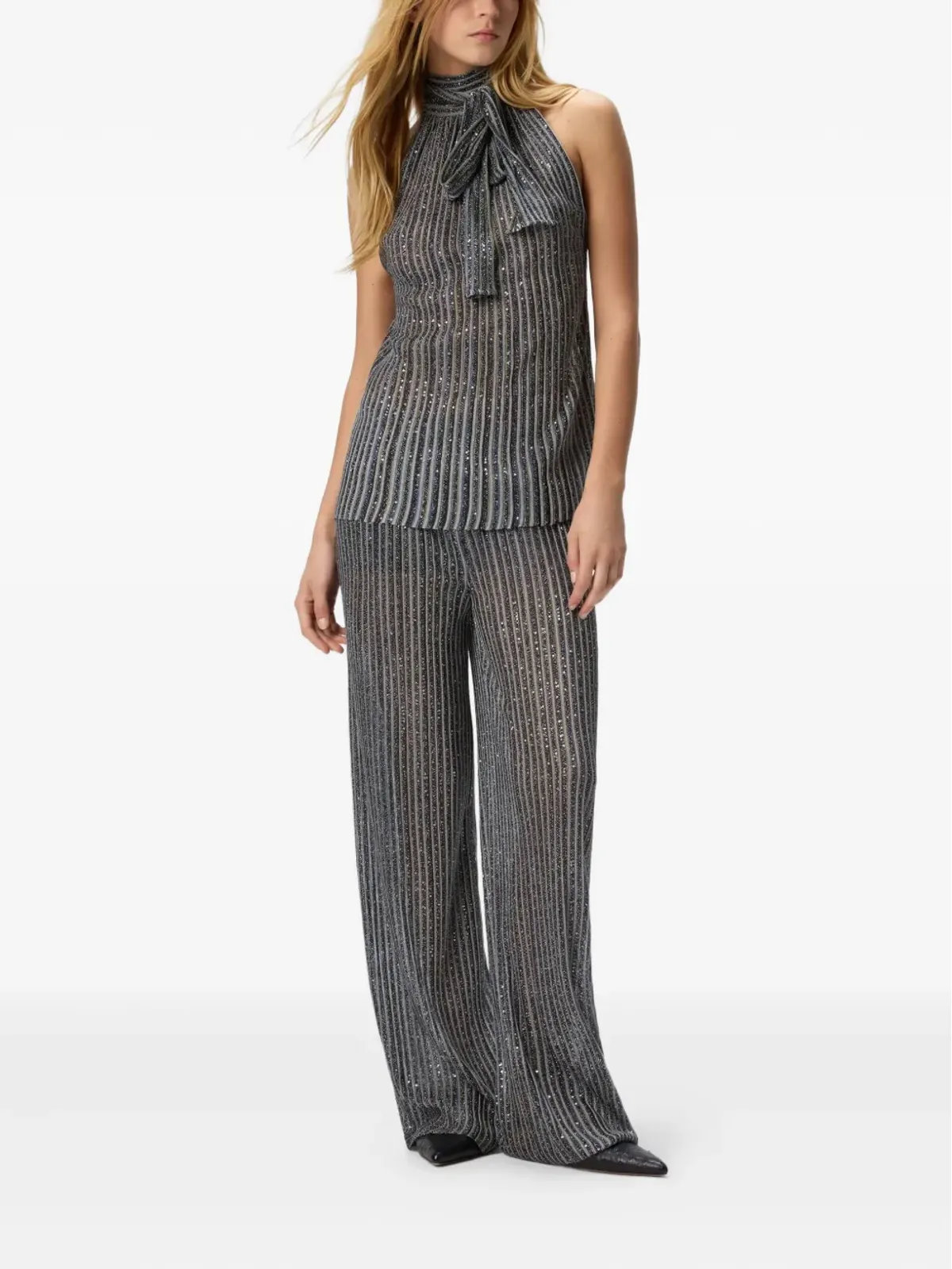 Missoni スパンコールストライプパンツ - 画像2