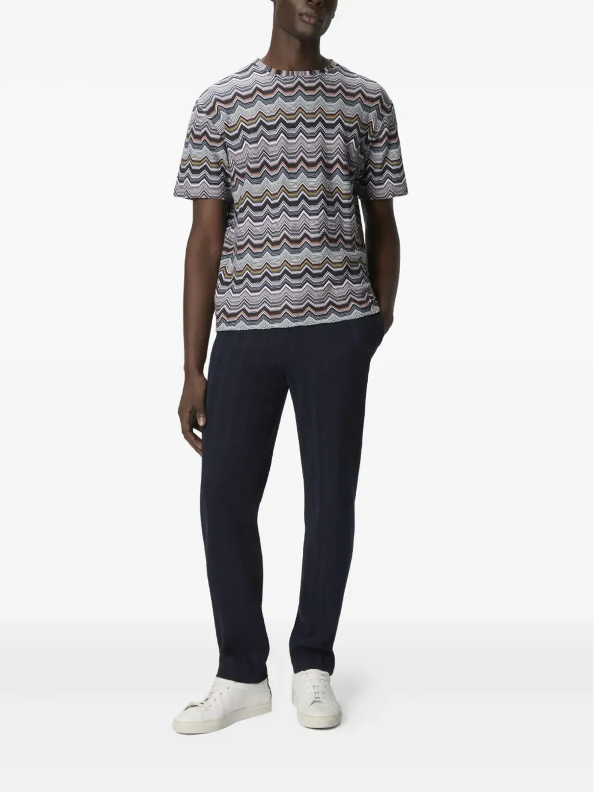 Missoni ジオメトリック・ジグザグ柄 半袖Tシャツ - 画像2