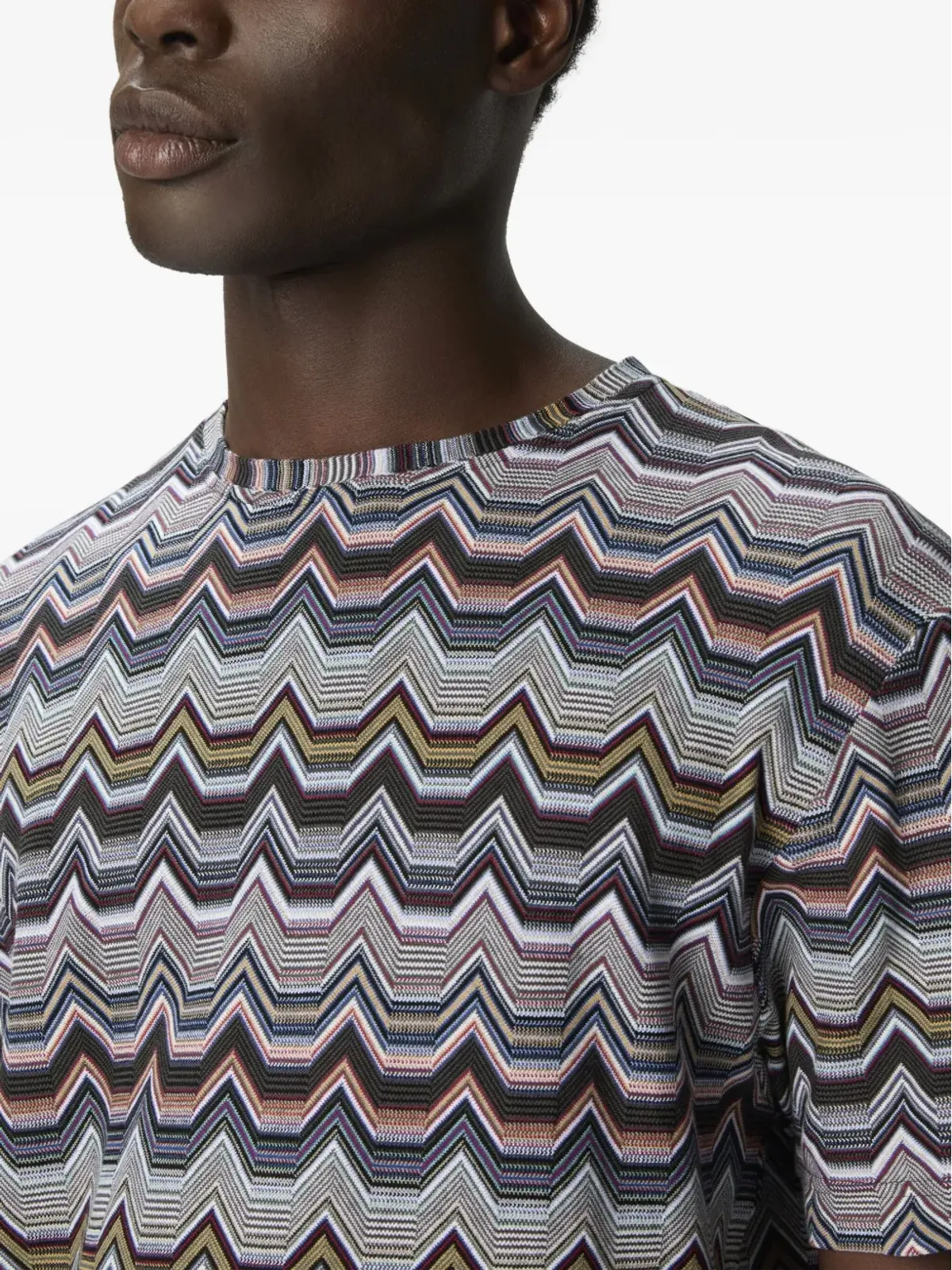 Missoni ジオメトリック・ジグザグ柄 半袖Tシャツ - 画像4