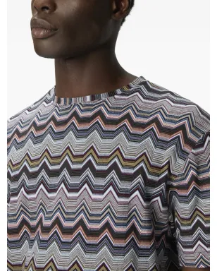 Missoni ジオメトリック・ジグザグ柄 半袖Tシャツ - サムネイル4