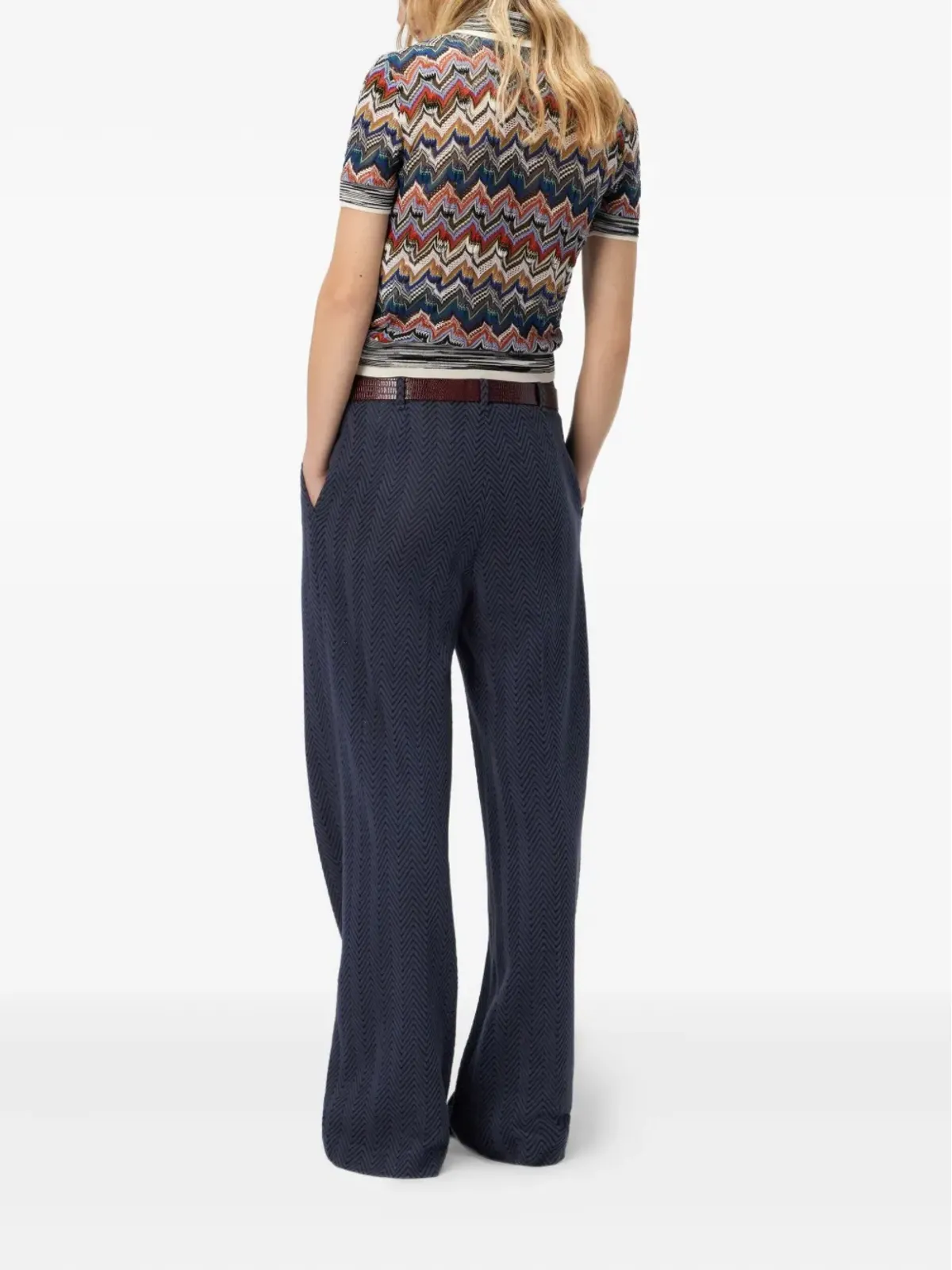 Missoni ジグザグ柄プリーツパンツ - 画像3
