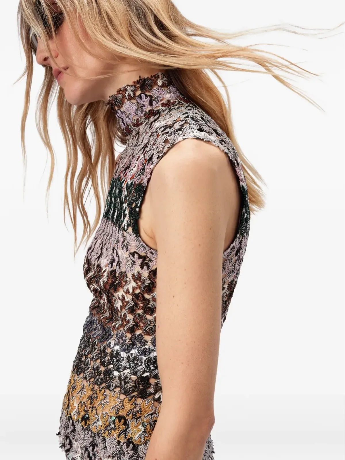 Missoni ハイネック花柄ノースリーブトップ - 画像3