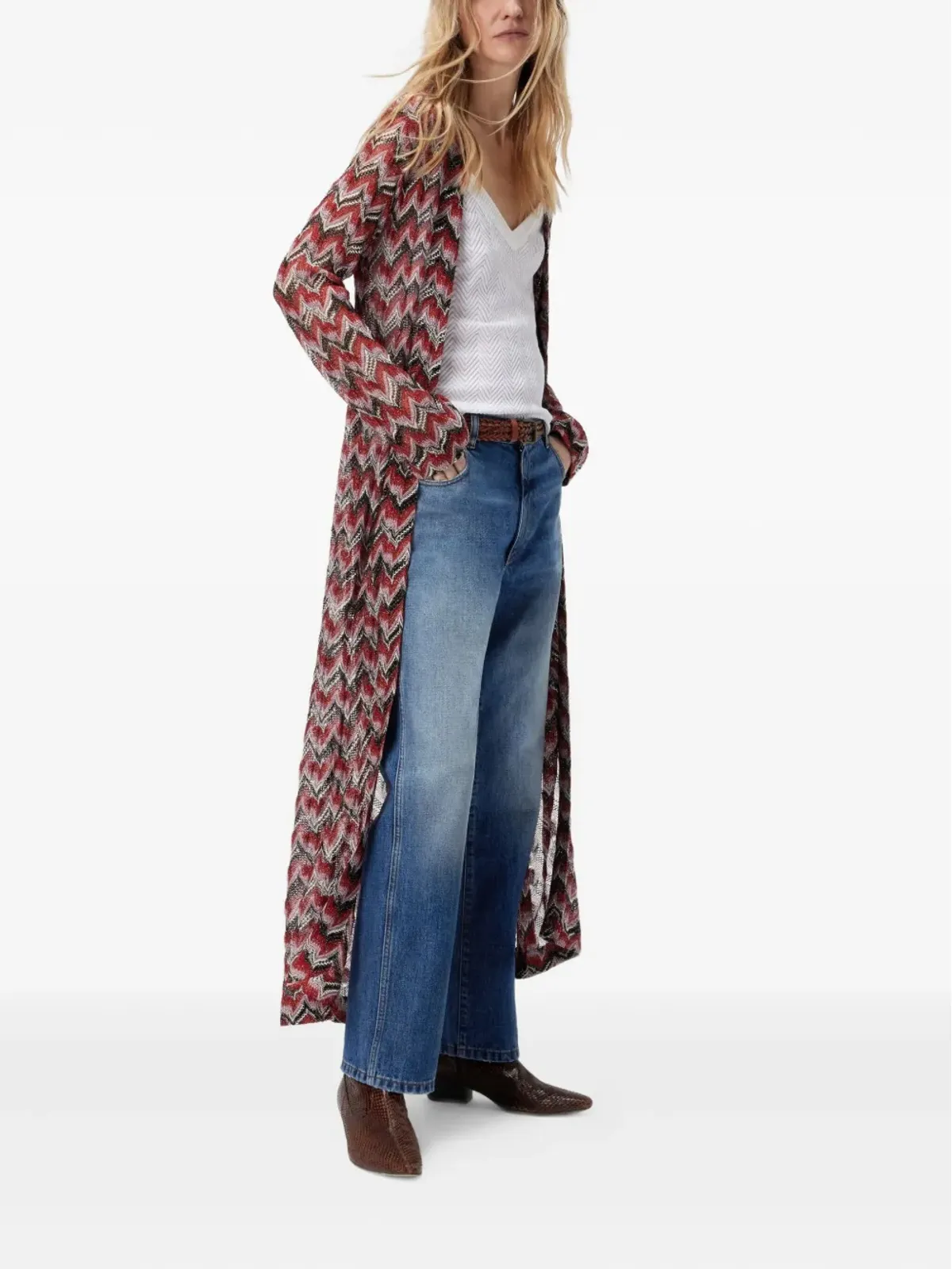 Missoni シェブロン柄マキシカーディガン - 画像2