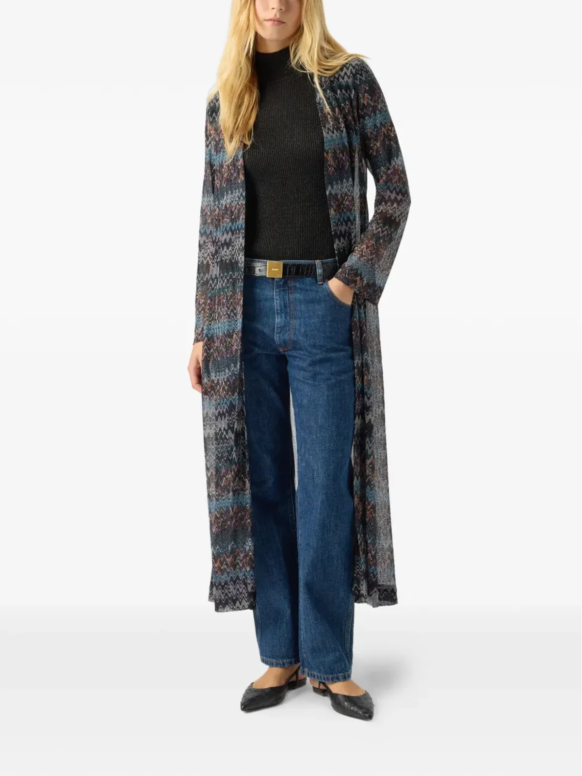 Missoni パターン柄ロングカーディガン - 画像2
