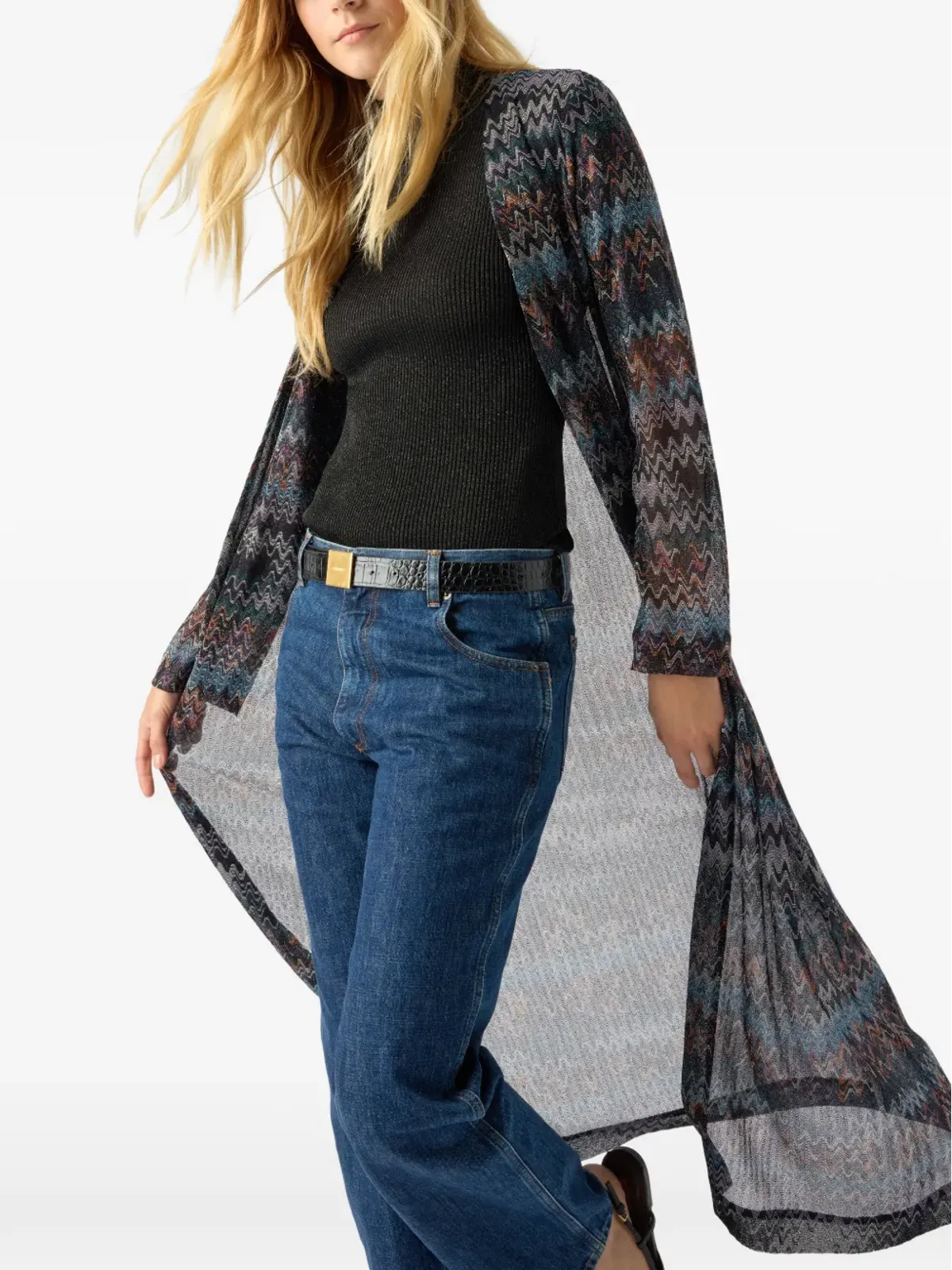 Missoni パターン柄ロングカーディガン - 画像4