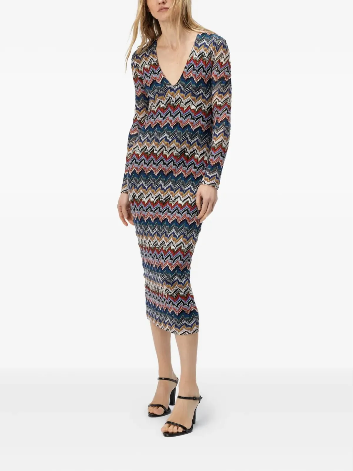 Missoni ジオメトリックパターン長袖ドレス - 画像2