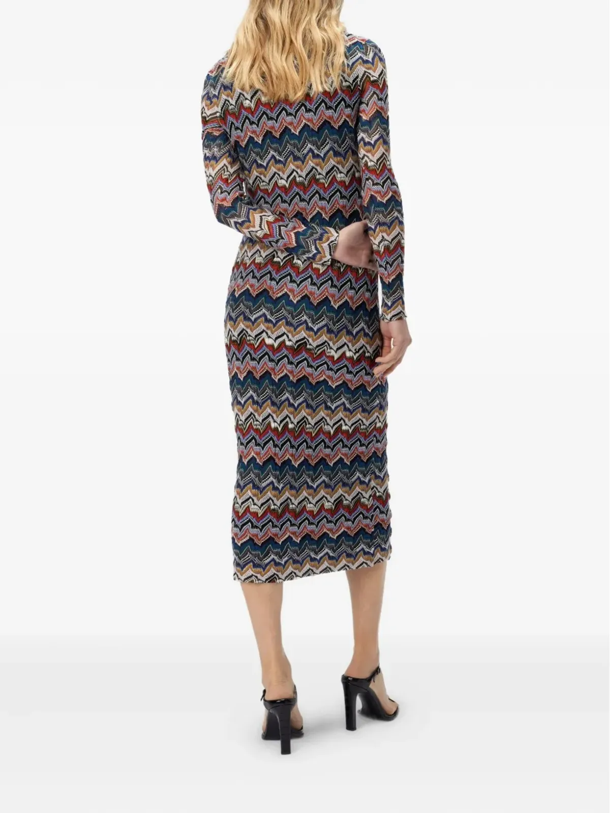 Missoni ジオメトリックパターン長袖ドレス - 画像3