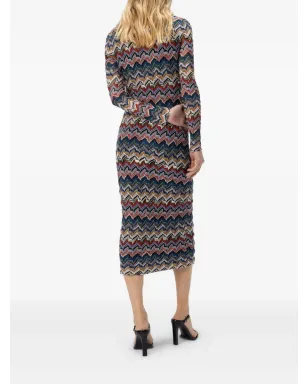 Missoni ジオメトリックパターン長袖ドレス - サムネイル3