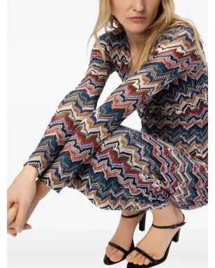 Missoni ジオメトリックパターン長袖ドレス - サムネイル4