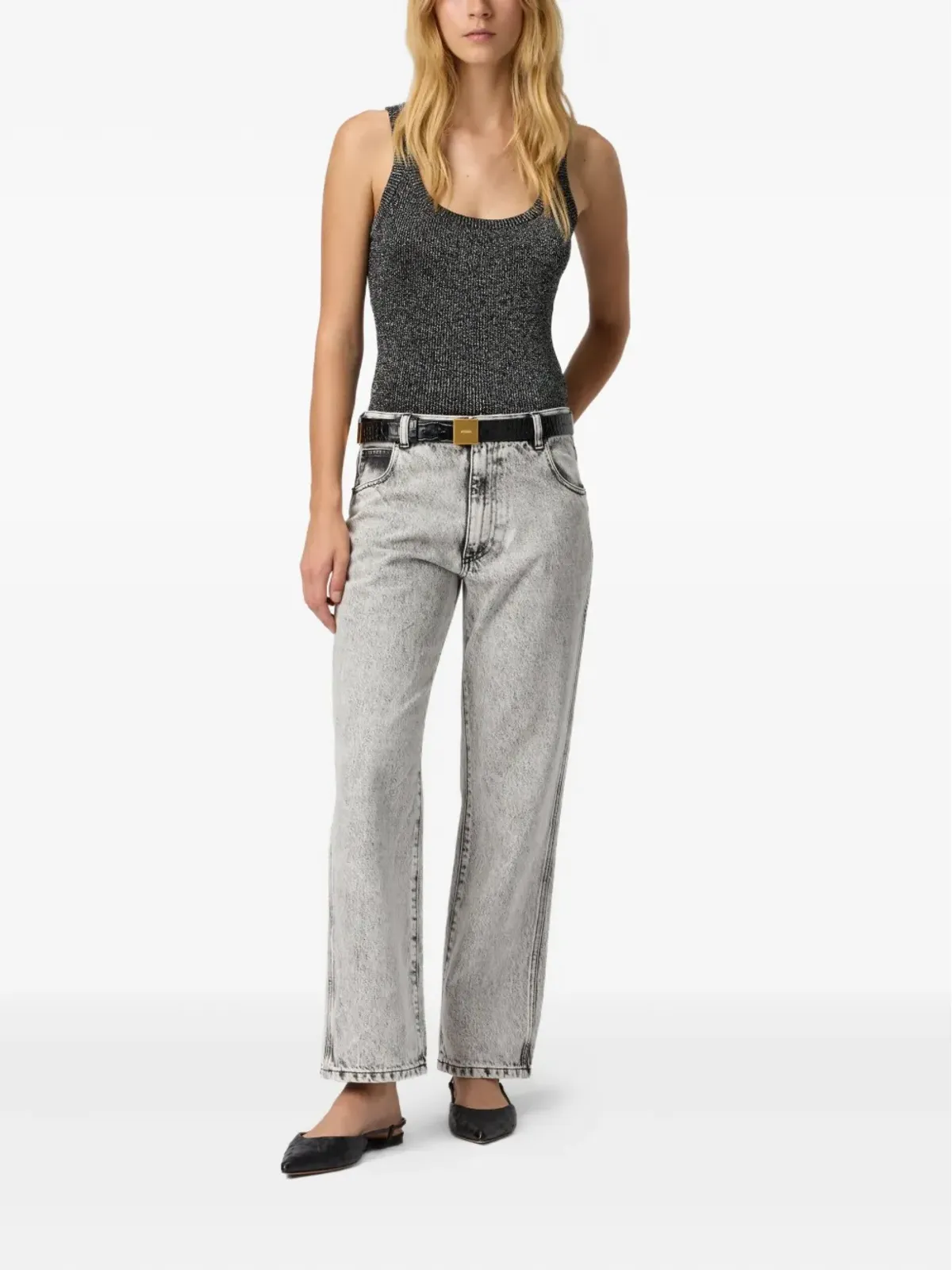 Missoni スクープネック メタリック風 タンクトップ - 画像2