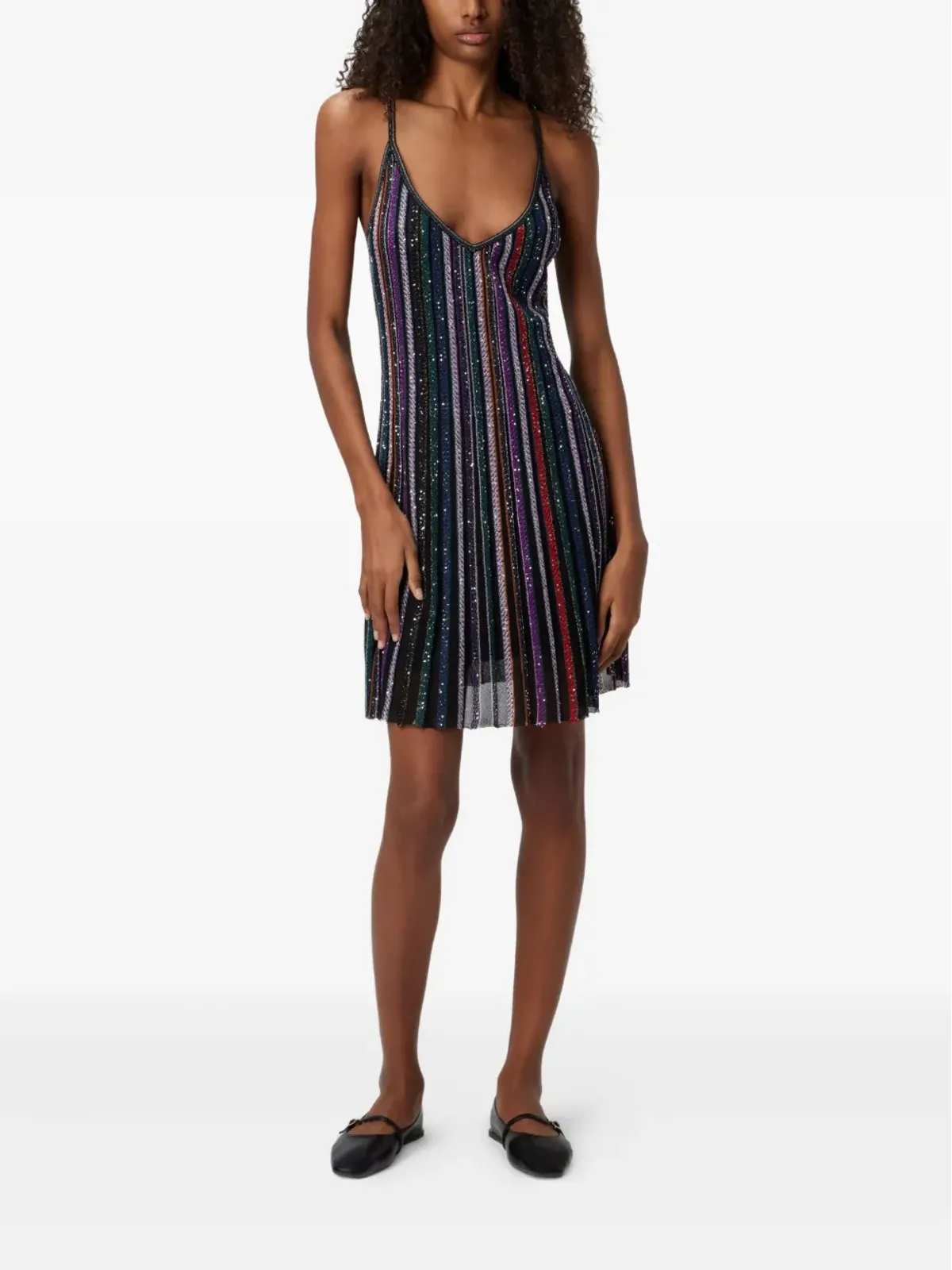 Missoni スパンコールストライプ ミニドレス - 画像2