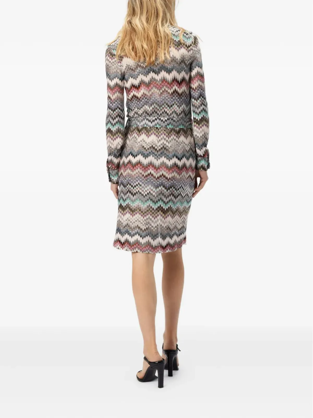 Missoni チェボロン柄ベルト付きミディ丈シャツドレス - 画像3