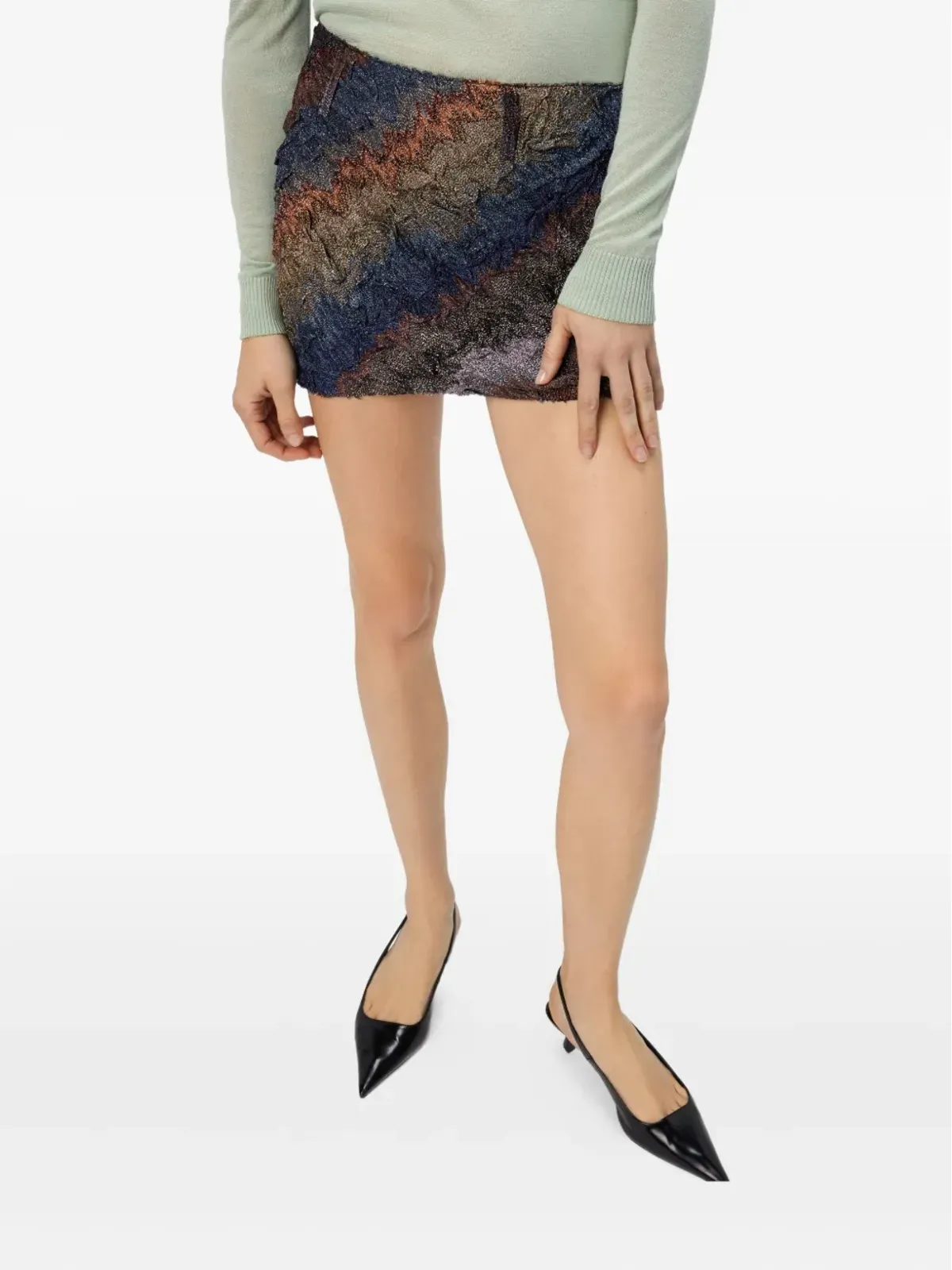 Missoni テクスチャードストライプミニスカート - 画像4