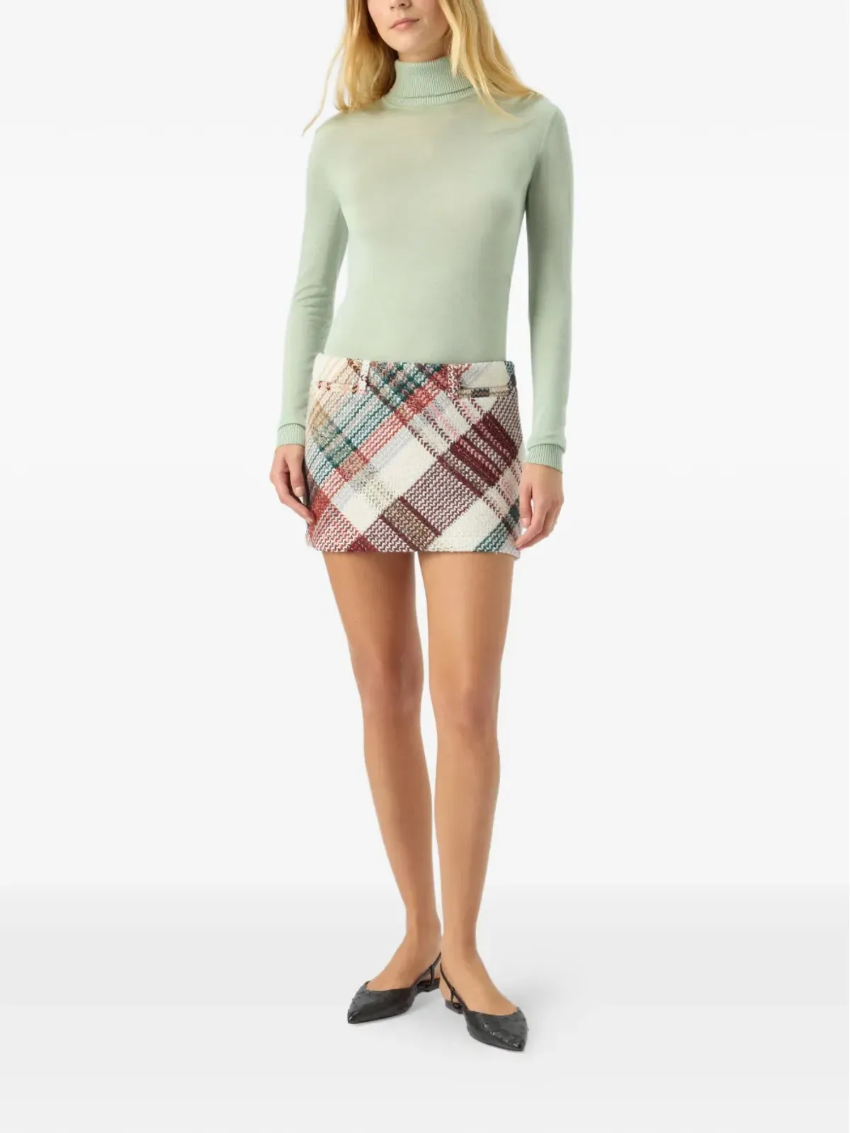 Missoni check-pattern mini skirt - White - 画像2
