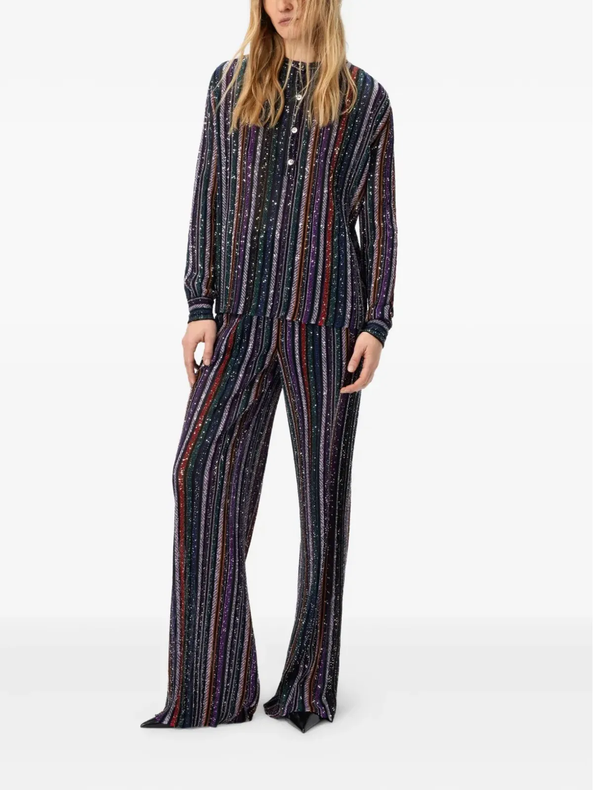 Missoni スパンコールストライプ ブラウス - ブラック - 画像2