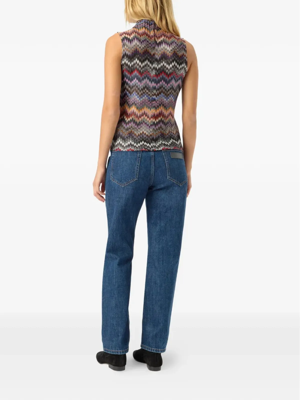 Missoni ヘビ柄ニットトップ - ブルー - 画像3