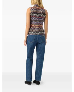 Missoni ヘビ柄ニットトップ - ブルー - サムネイル3