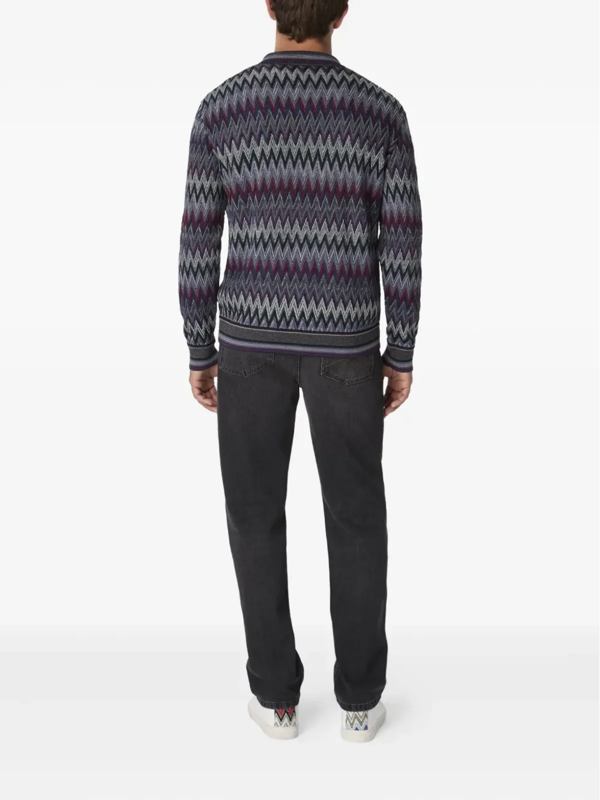Missoni ヘリンボーン柄ショールカラー カーディガン - 画像3